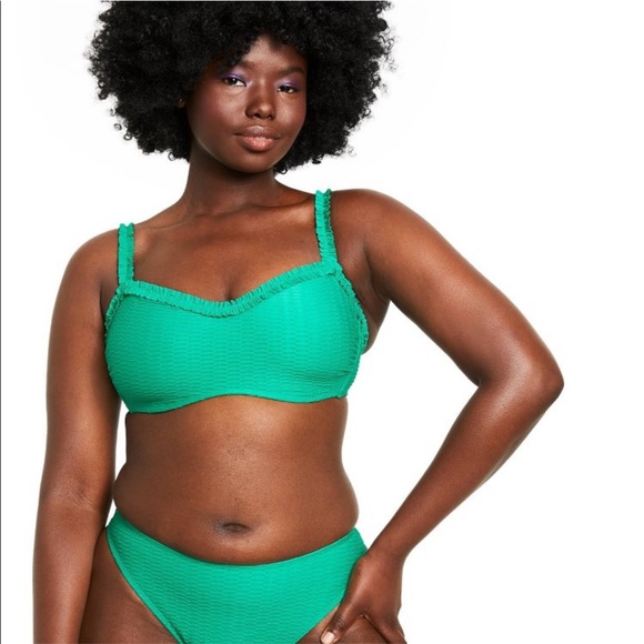 NWT Stoney Clover lane sweetheart neck bralette bikini top Medium - Picture 5 of 12